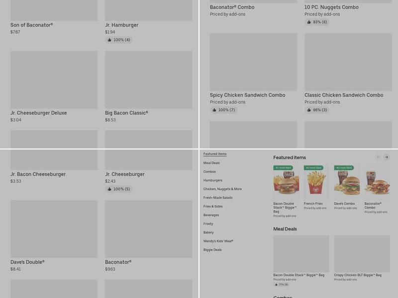 Wendy's Menu