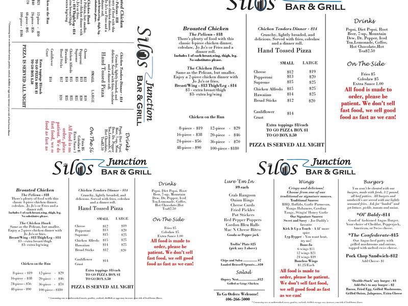 Silo's Junction Menu