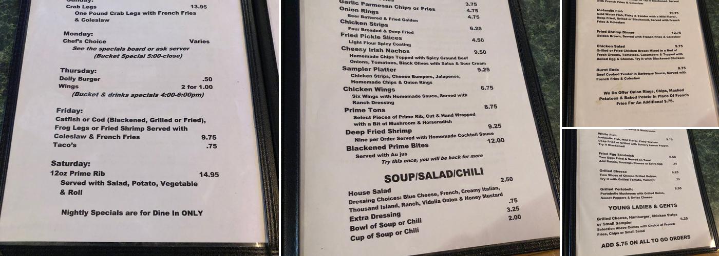 Hurricane Deck Elementary Menu