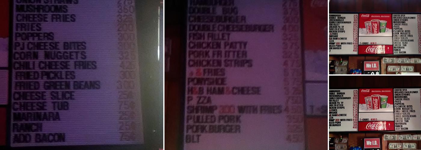 Sportsman's Inn Menu