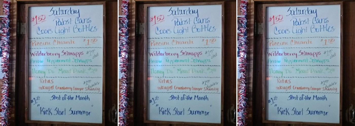 Greentree Lounge Menu