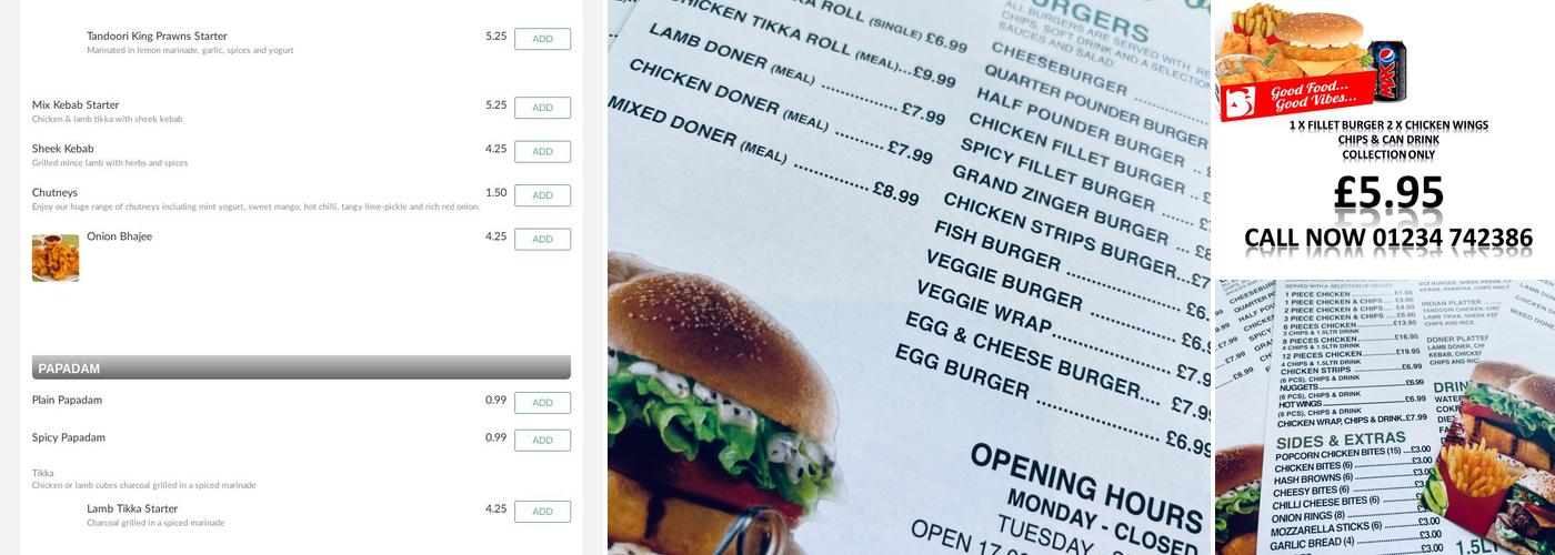 Wilstead Tandoori Menu