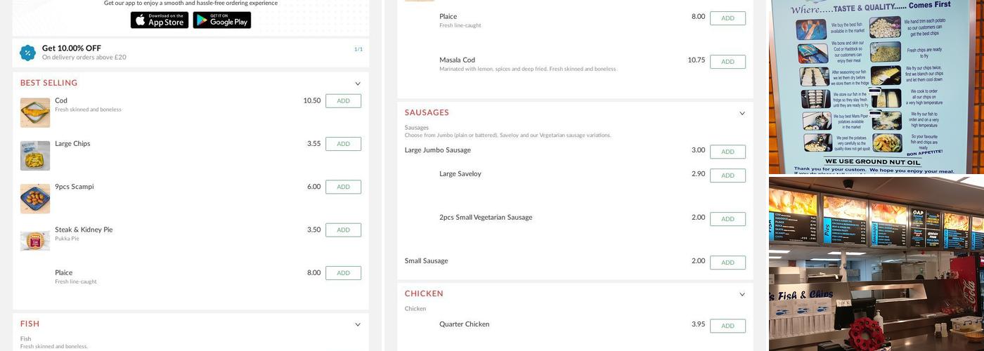 Mo's Fish & Chips Menu