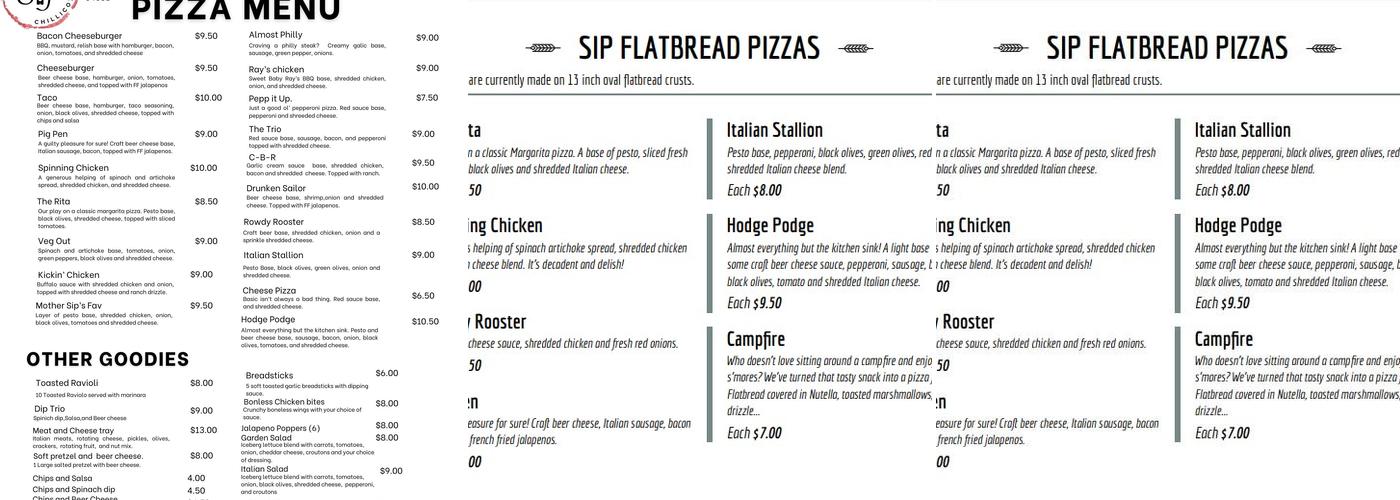 The Sip Menu