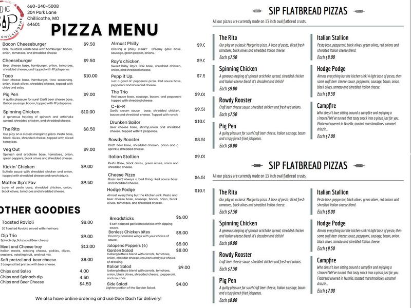 The Sip Menu