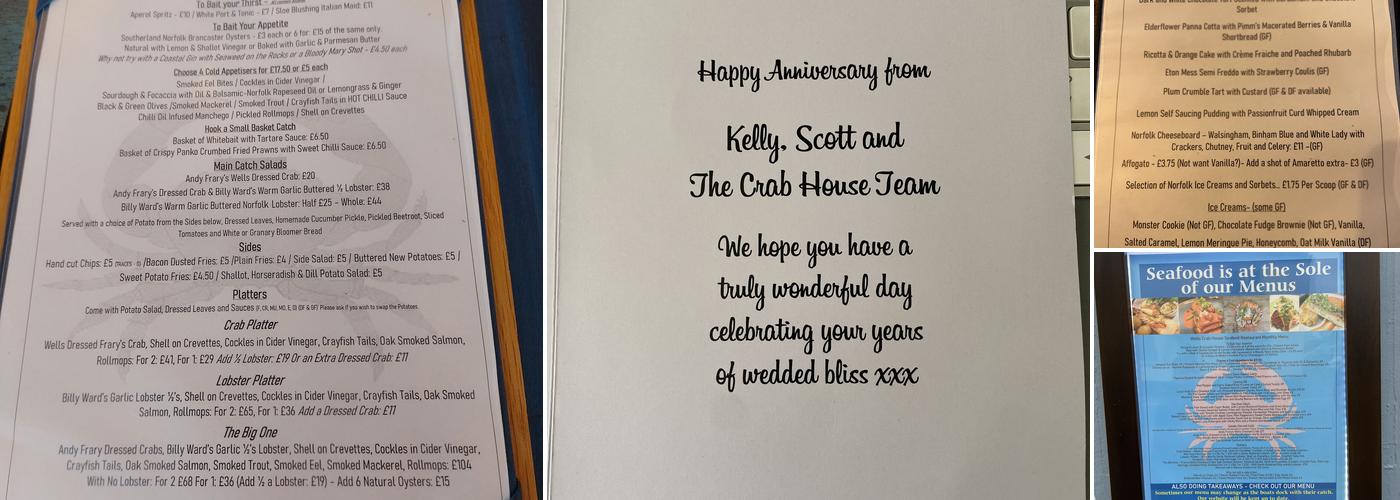 Wells Crab House Seafood Restaurant Menu