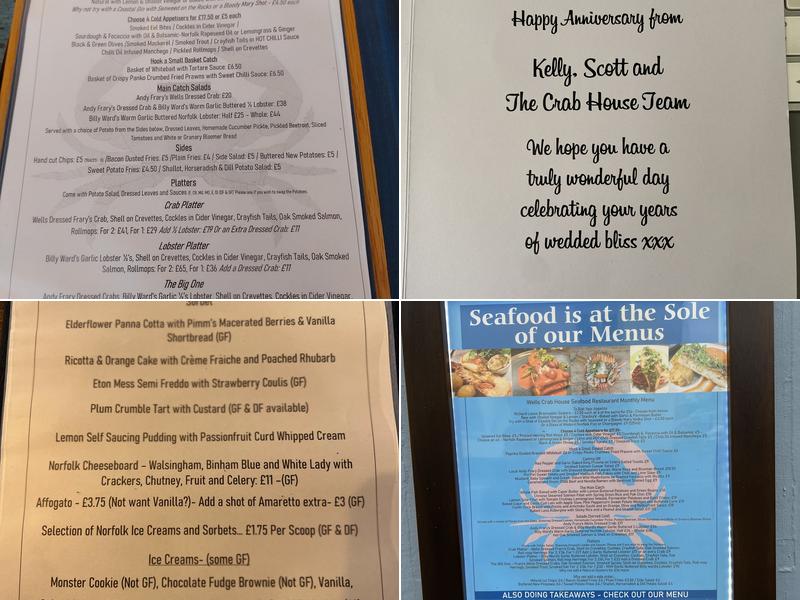 Wells Crab House Seafood Restaurant Menu