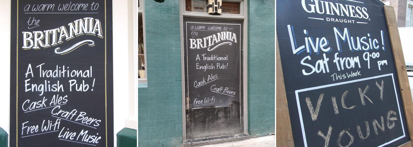 Britannia Public House Menu