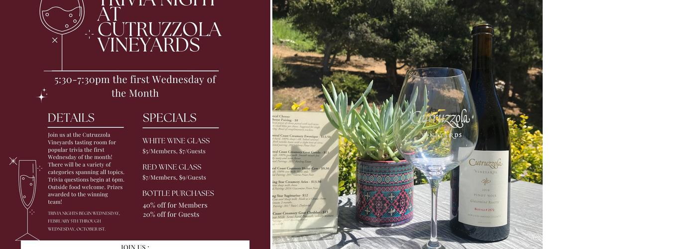 Cutruzzola Vineyards Menu