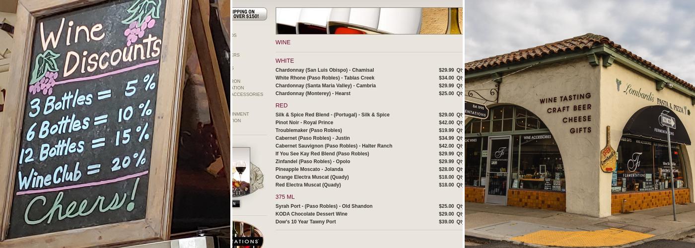 Fermentations Menu