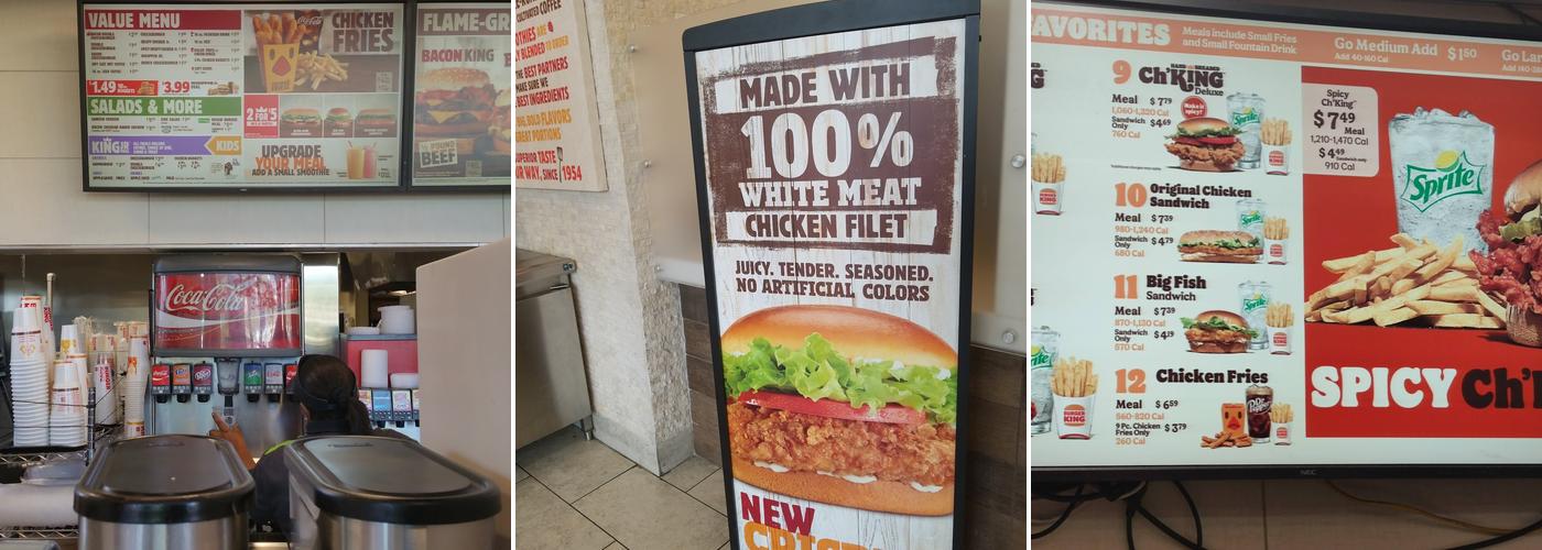 Burger King Menu