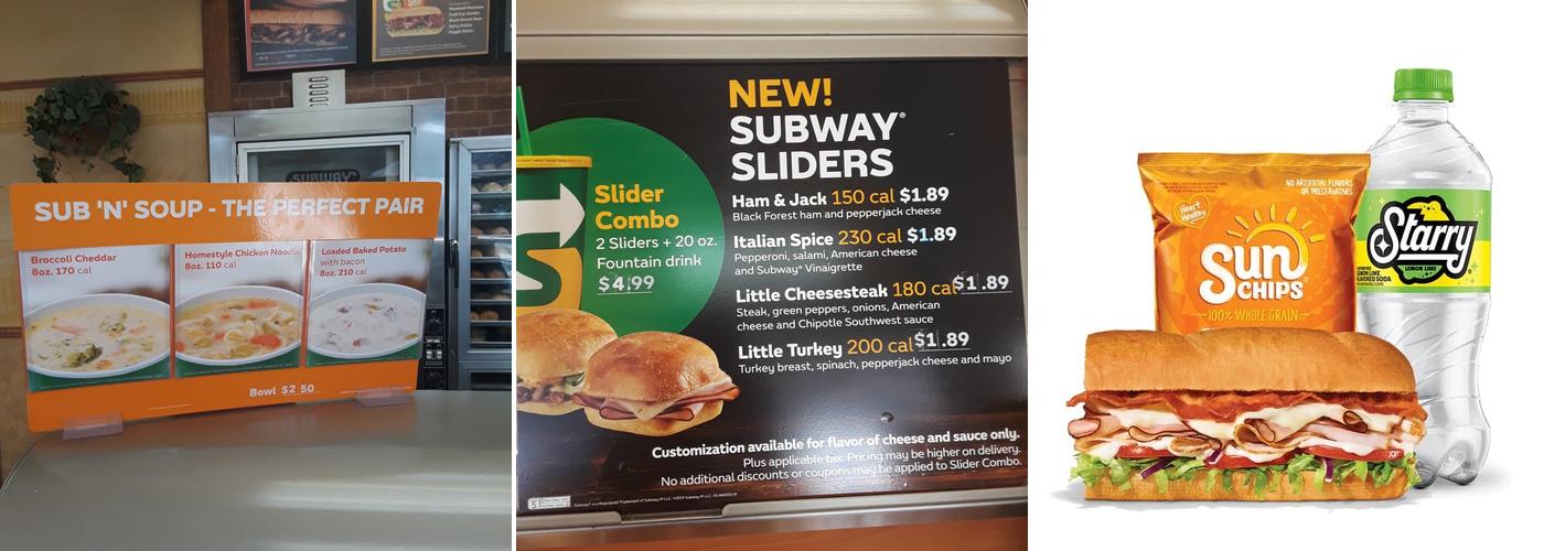 Subway Menu