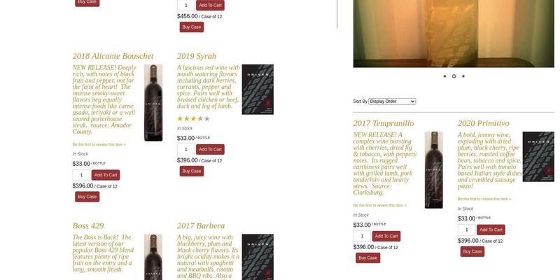 Driven Cellars Menu