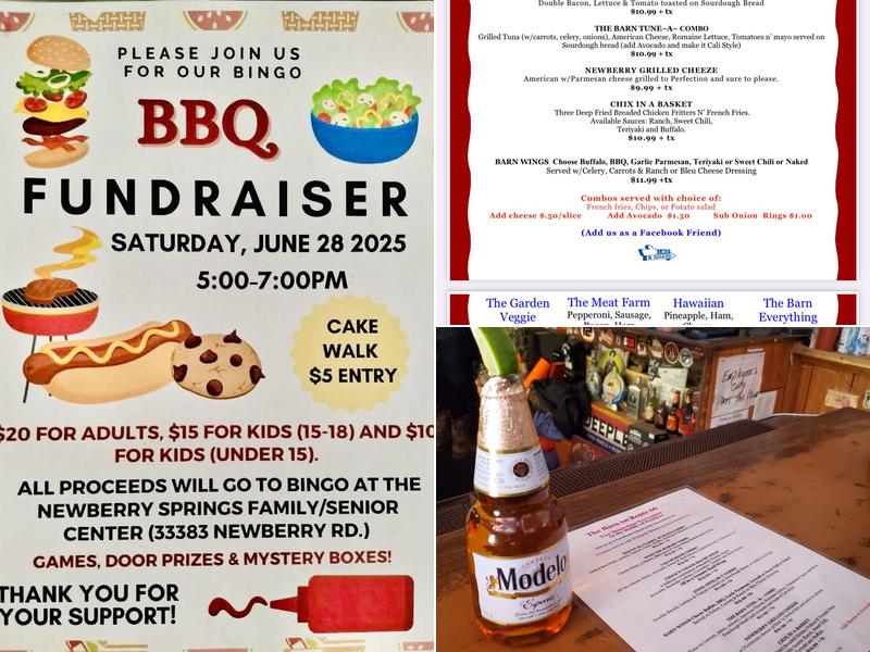 The Barn Route 66 Menu