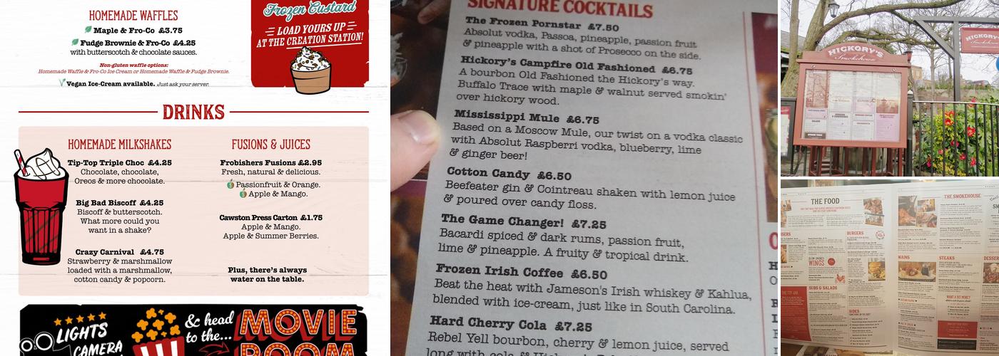 Hickory's Smokehouse Chester Menu