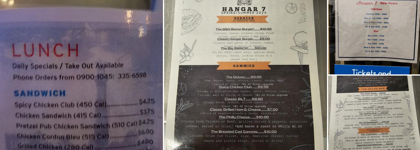 Hangar 7 Menu