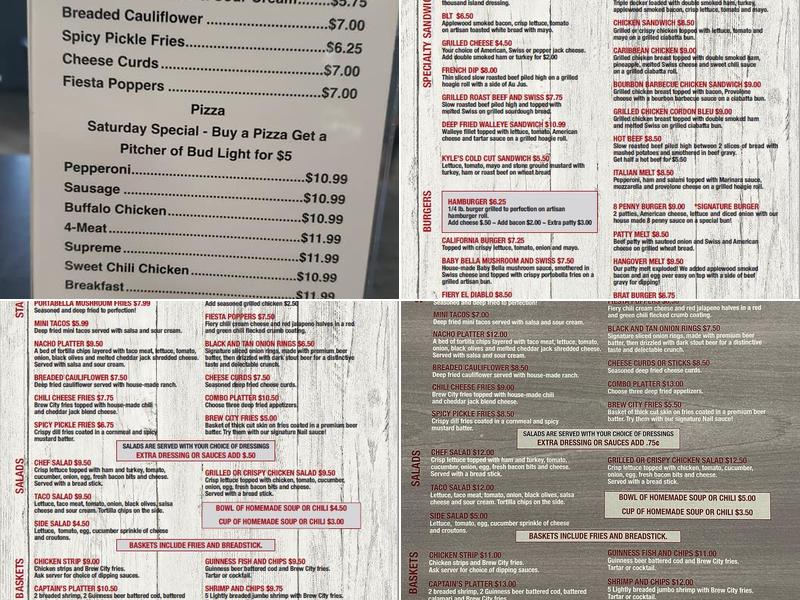 Rusty Nail Bar & Grill Menu