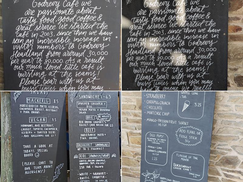 Godrevy Cafe Menu