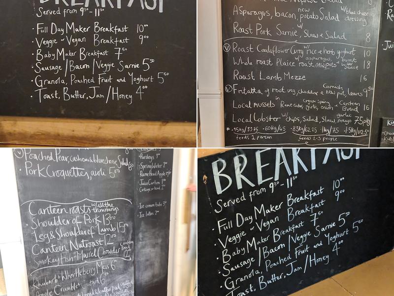 The Canteen at Maker Heights Menu