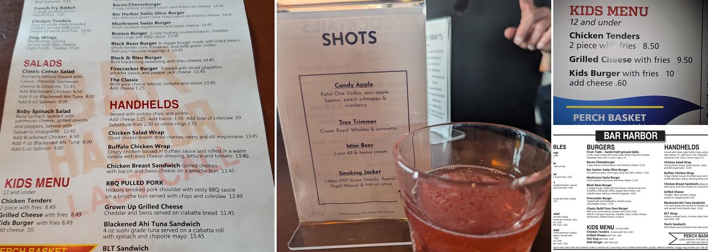 Bar Harbor Menu