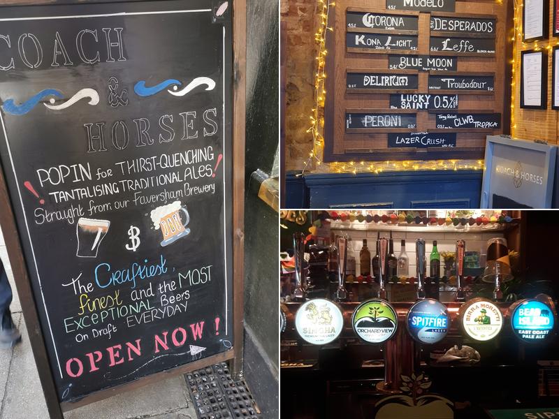 Coach and Horses Menu