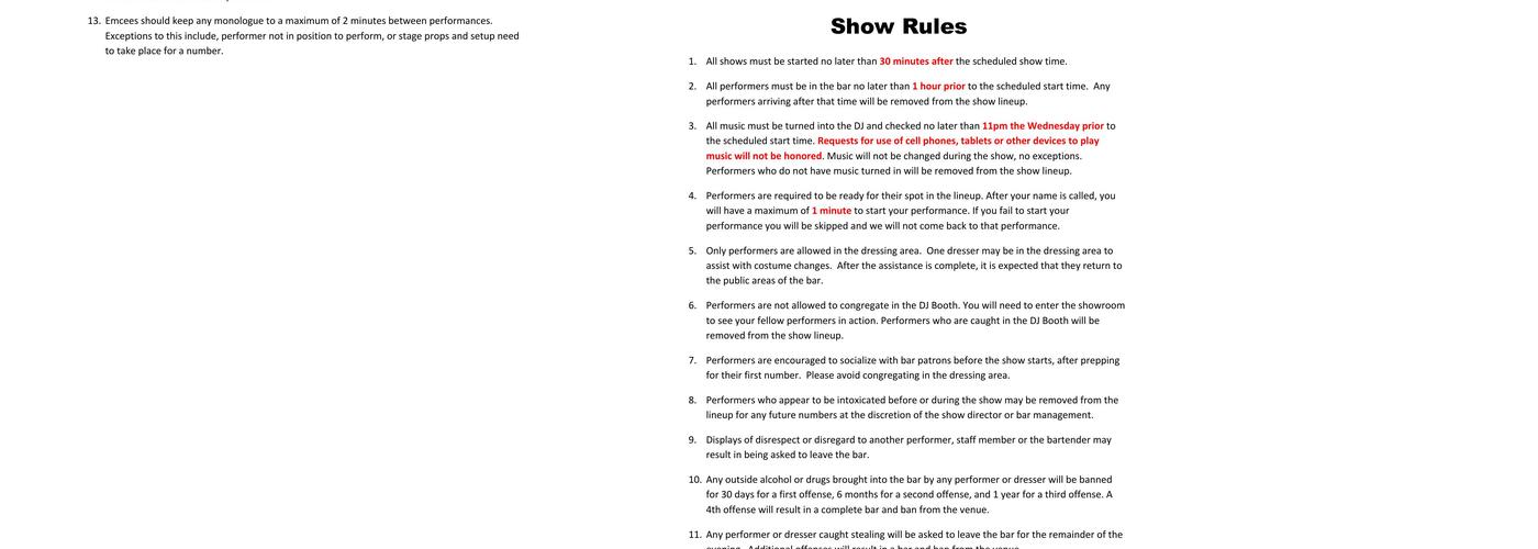 Omaha Mining Co Menu