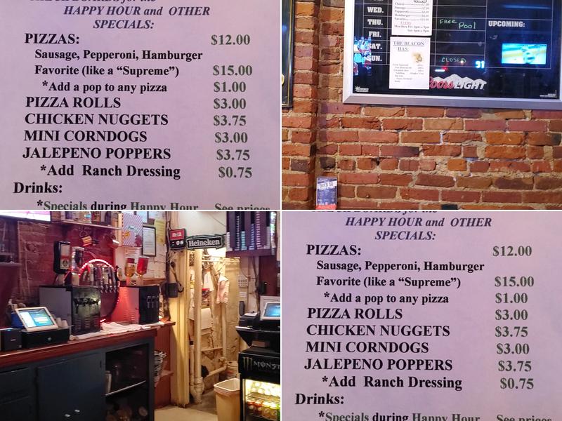 The Beacon Lounge Menu