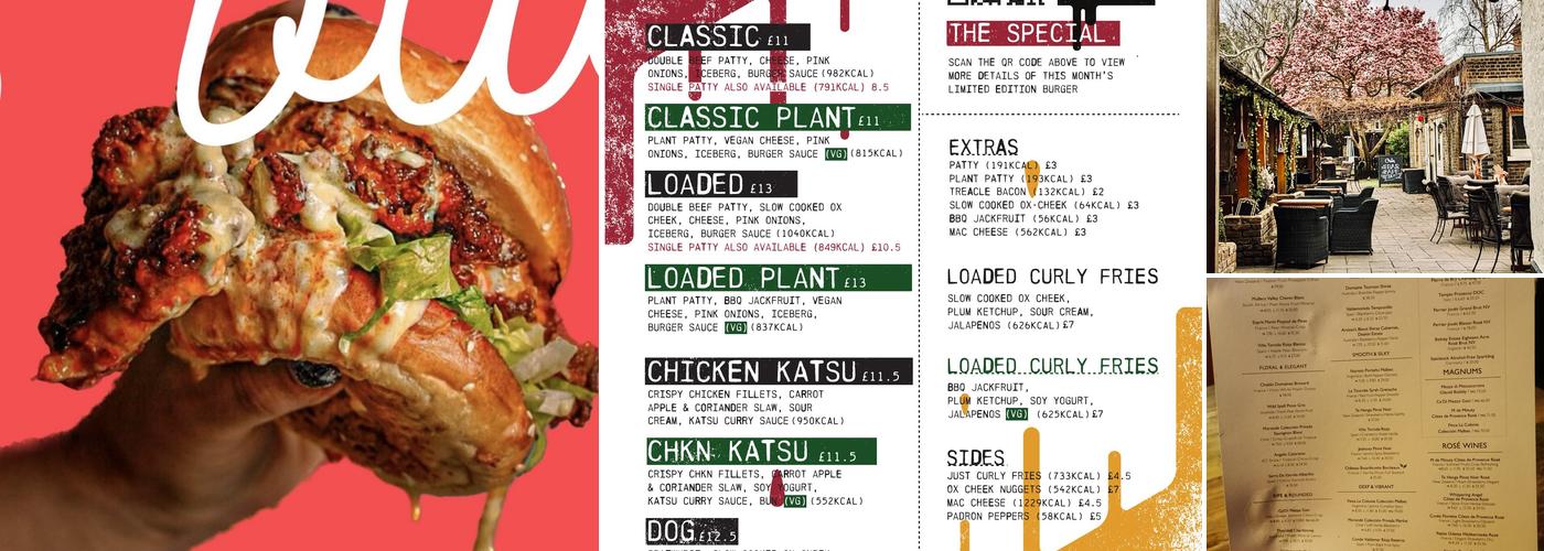 The Coach and Horses Menu