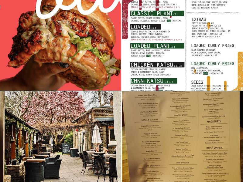 The Coach and Horses Menu