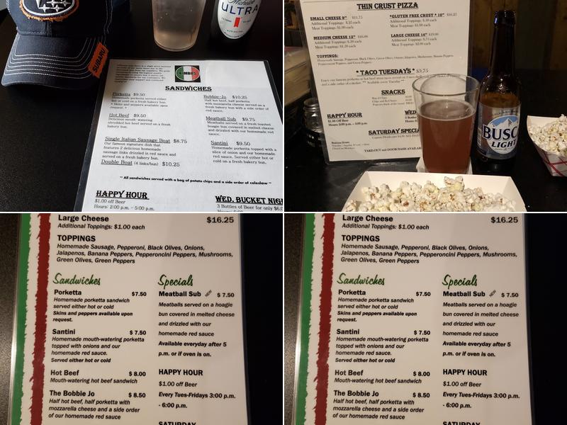 Bimbo's Wine Press Menu