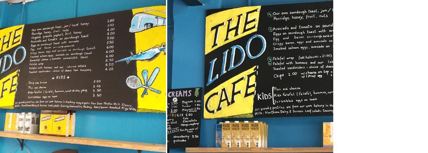 Parliament Hill Fields Lido Café Menu