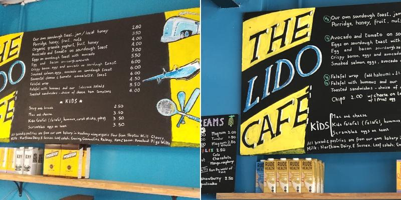 Parliament Hill Fields Lido Café Menu