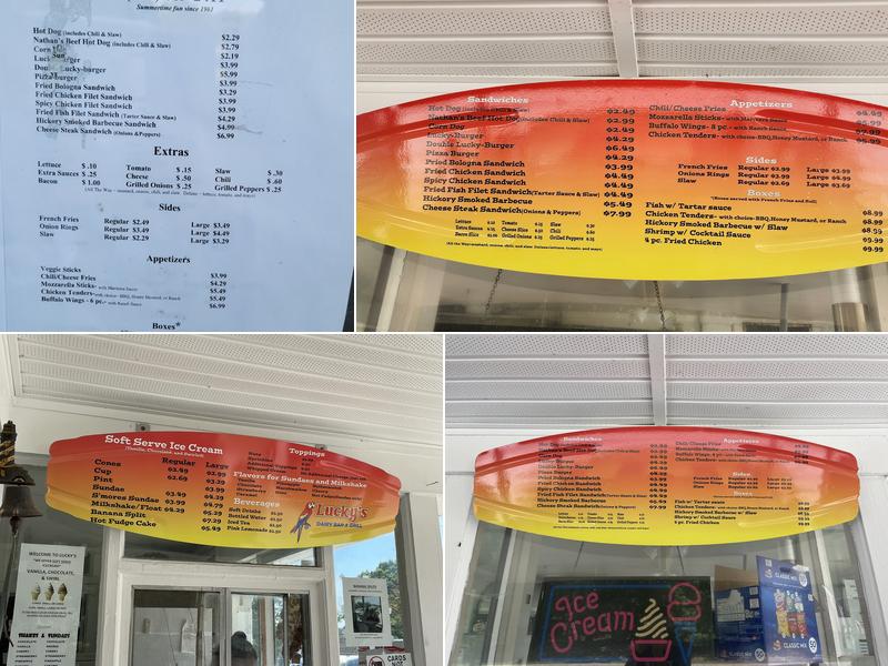 Lucky's Grill & Dairy Bar Menu