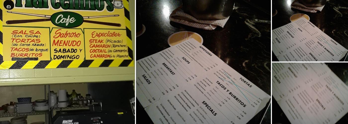Marcellino's Cafe Menu