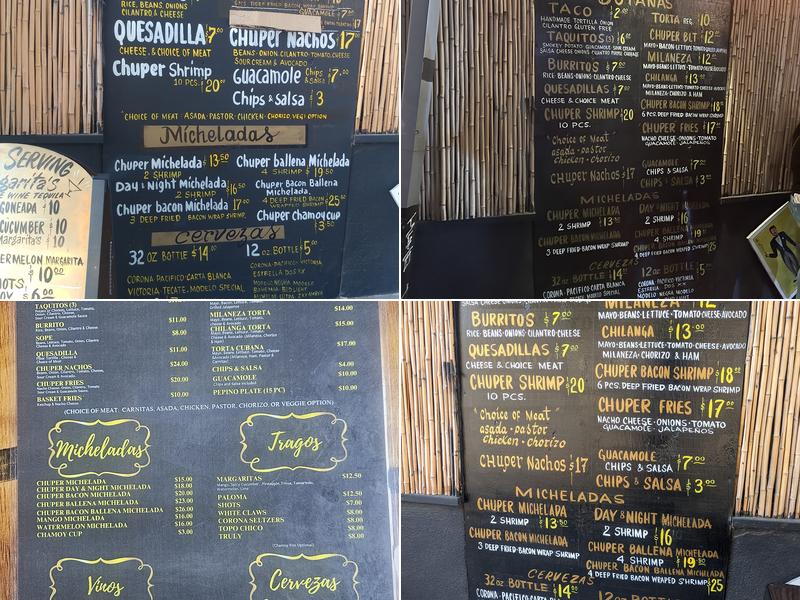 La Chuperia #1 Menu