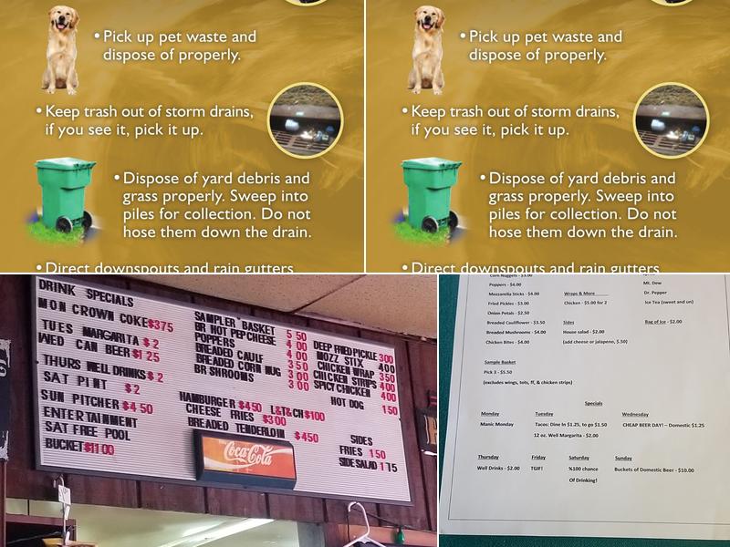 Elbert's Lounge Menu