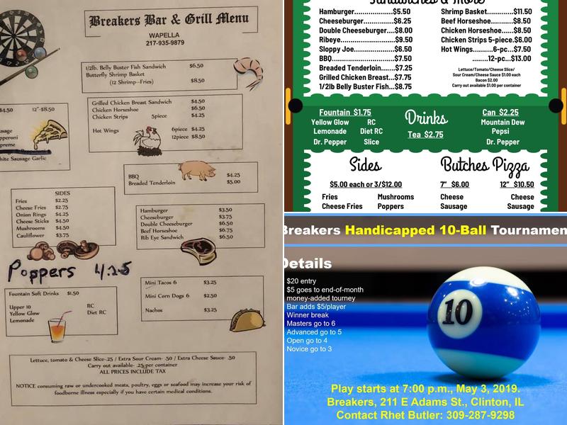 Breakers Menu