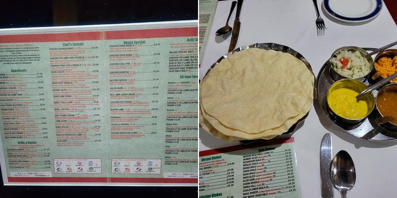 Milaad Tandoori Menu
