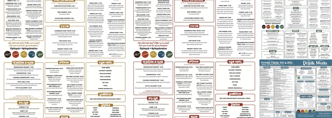 28th St. Pit-n-Pub Menu