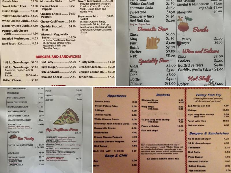 Boiling Springs Tavern Menu