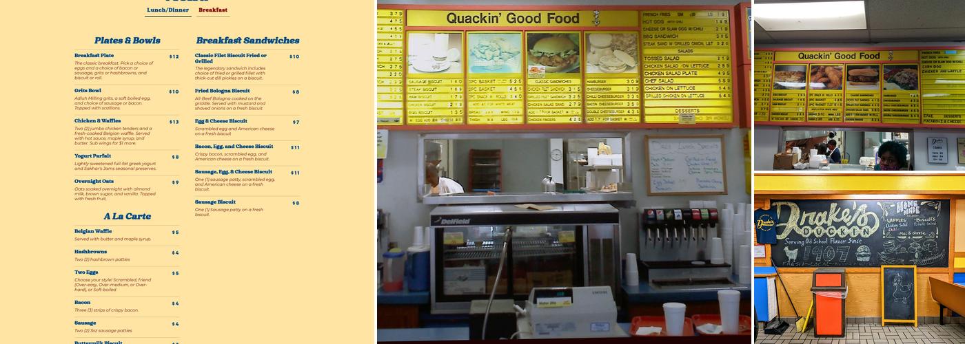 Drake's Duck-In Menu