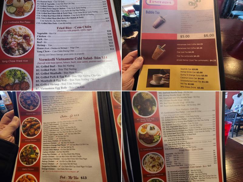 Phó 83 Menu
