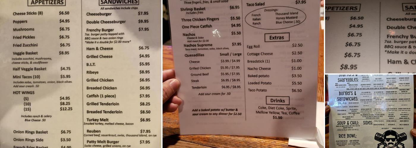 Frenchy's Pub Menu