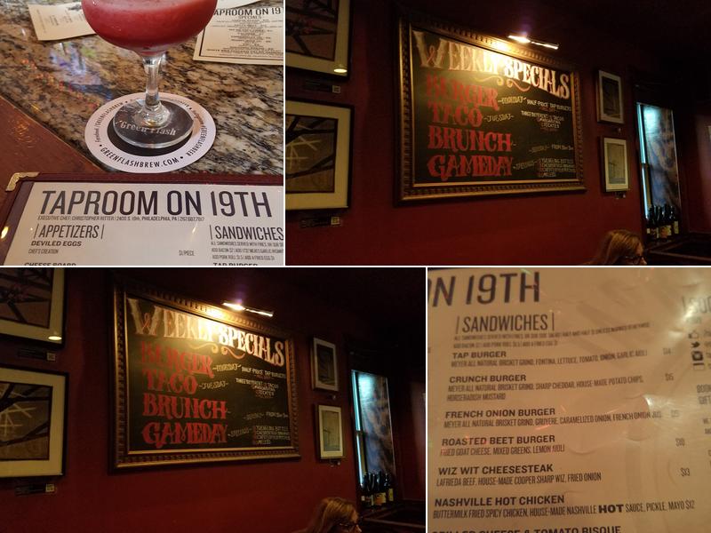 Tap Room On 19th Menu