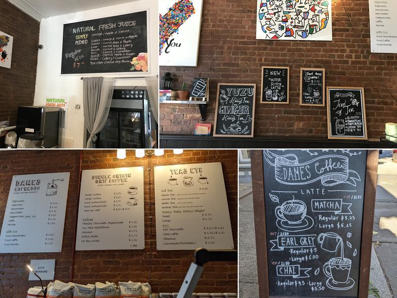 Dames Coffee Espresso Bar Menu