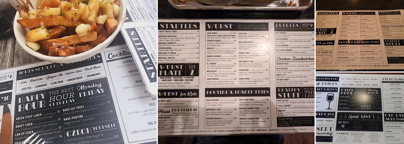 WÜRSTBAR Menu