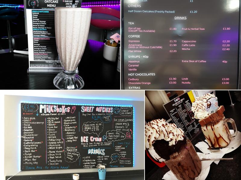 Oatcakes & Milkshakes Menu