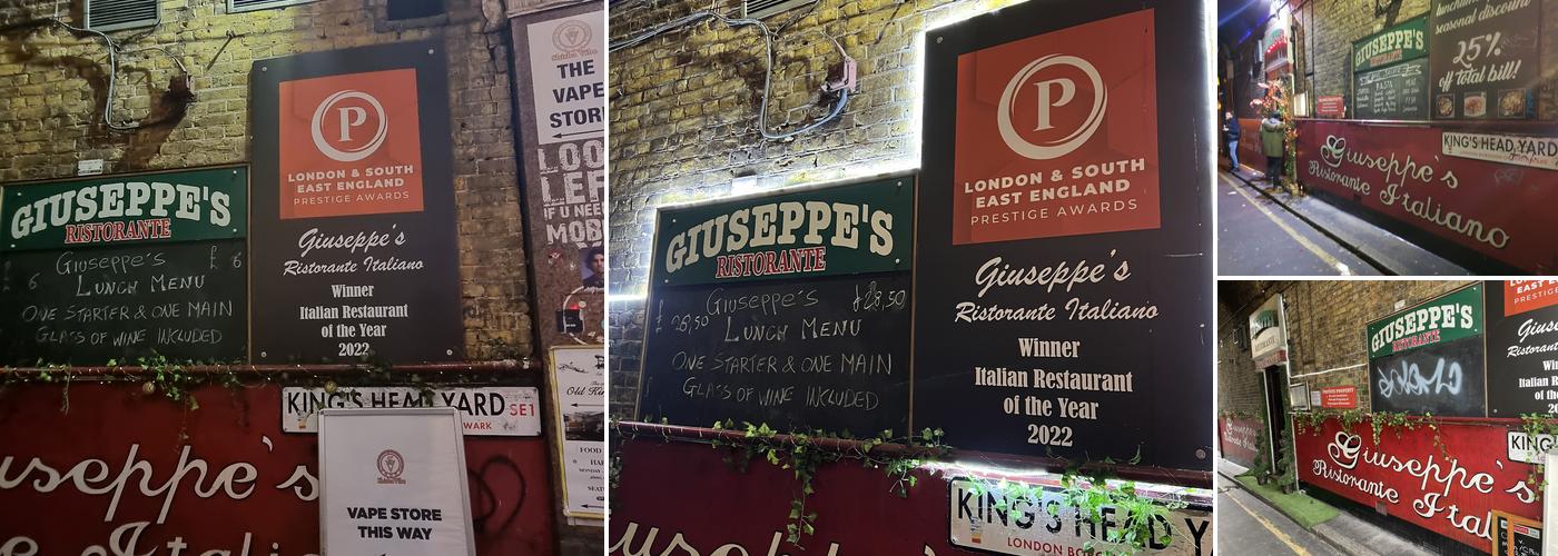 Giuseppe's Ristorante Italiano & Pizzeria Menu