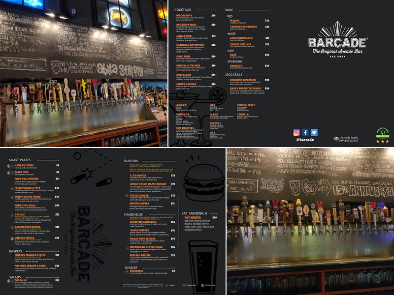 Barcade Menu