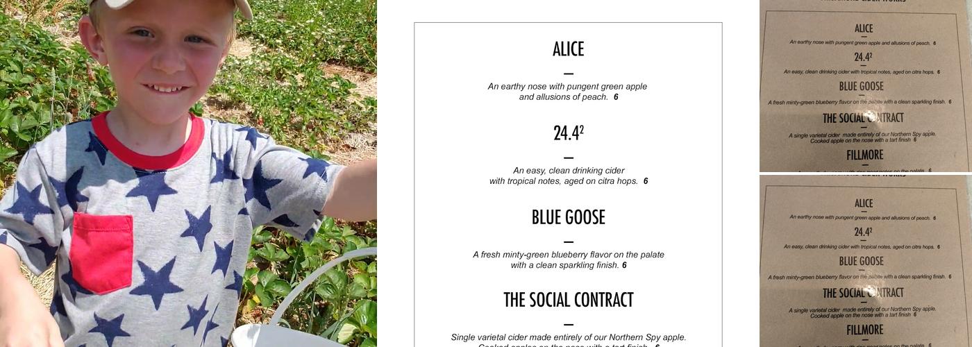 Grisamore Cider Works Menu